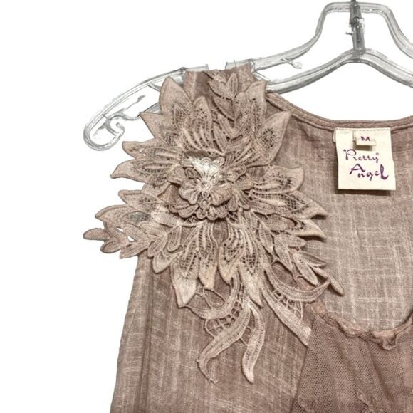 Pretty Angel Tan Sleeveless Asymmetrical Tunic - Picture 6 of 10